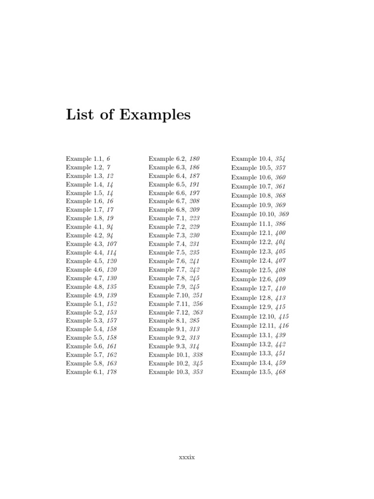 Listofexamples Secured | PDF