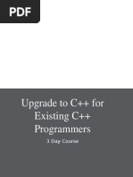 Upgrade to C++ for Existing C++ Programmers Outline