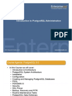 Introduction Postgre SQLAdministration V11