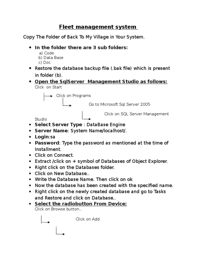 Fleet Management System Setup Guide | PDF | Business | Technology ...
