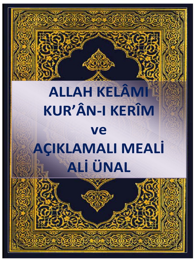 kurani kerim ve aciklamali meali ali unal pdf