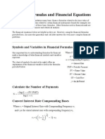 Financial Formulas and Financial Equations