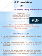 Speed Control of DC Motor Using Microcontroller