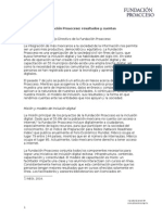 Carta de La Fundación Proacceso