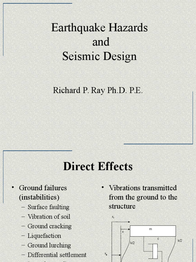 Earthquake Hazards and Seismic Design | PDF