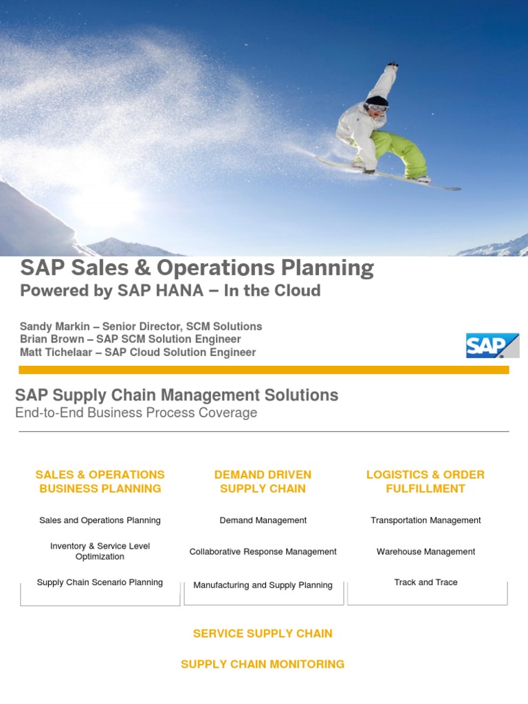 Sap Sales And Operations Planning