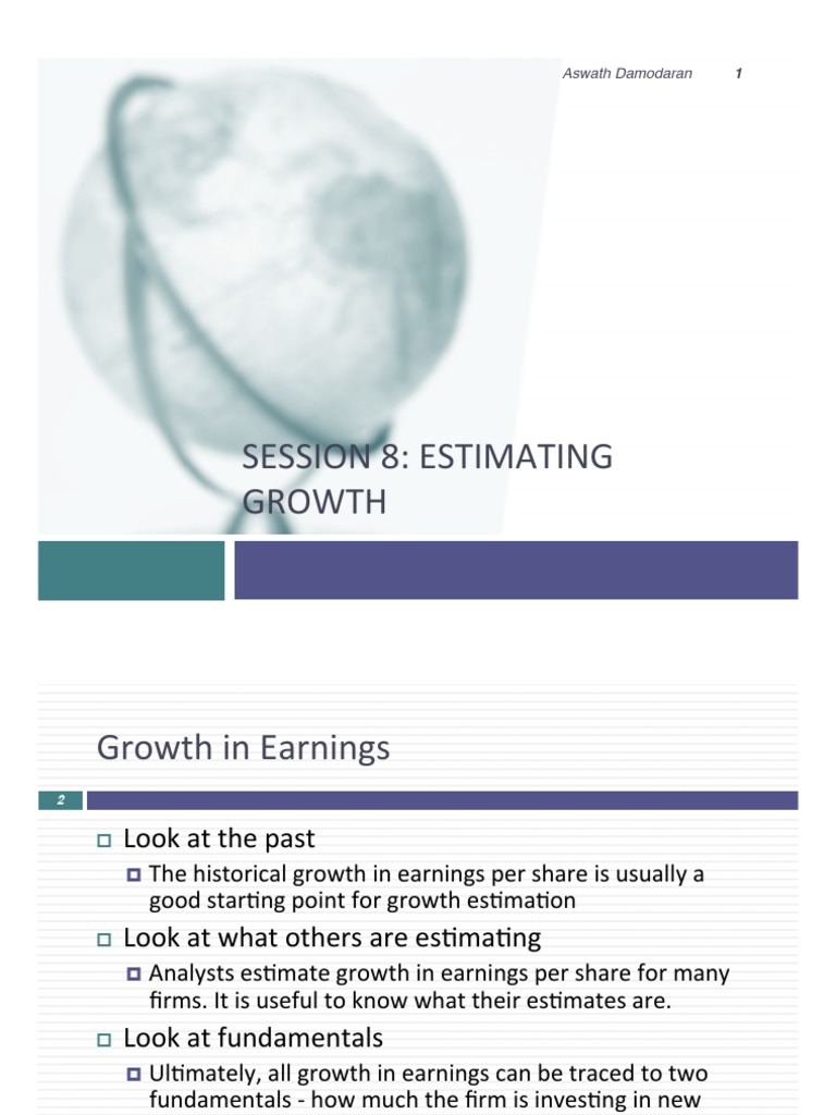 Damodaran Estimating Growth PDF PDF Book Value Investing
