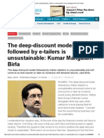 The Deep-discount Model Followed by E-tailers is Unsustainable_ Kumar Mangalam Birla _ ET Retail