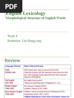 English Lexicology Morphological Structure of English Words