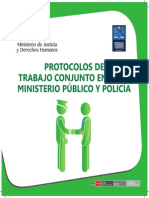 3 Protocolos de Trabajo Conjunto Entre El Ministerio Público y Policía