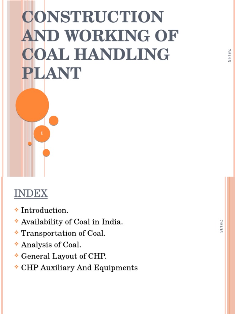 Coal Handling Plant PDF Belt (Mechanical) Mechanical Engineering