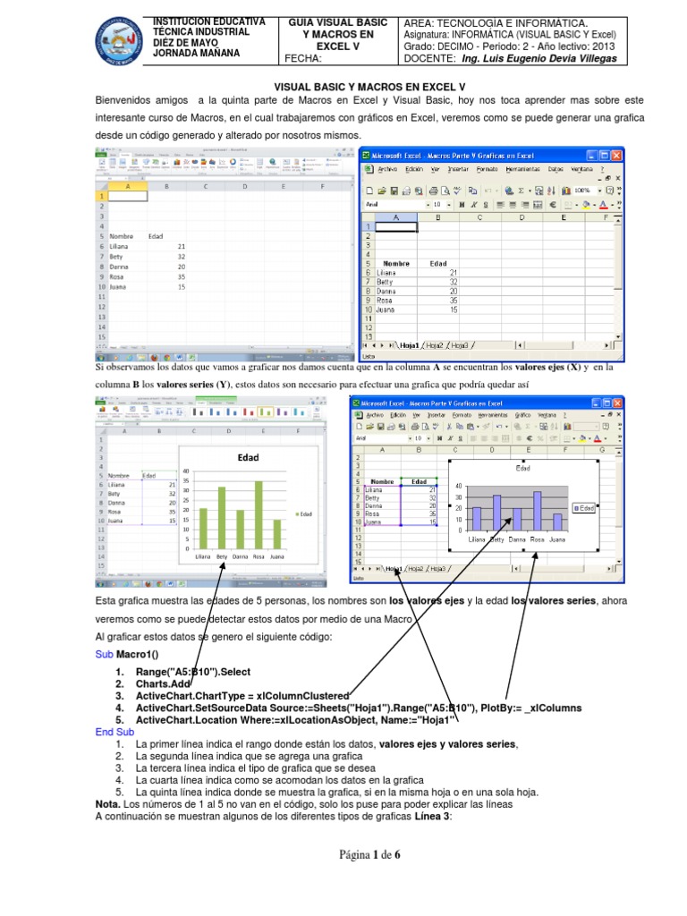 Elementos de Visual Basic en Excel | PDF | Básico | Microsoft Excel
