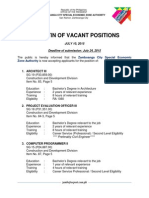 Notice of Vacancy - July 10