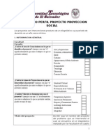 Formulario Perfil Proyecto Proyeccion Social