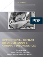 behaviour disorders - odd and cd presentation