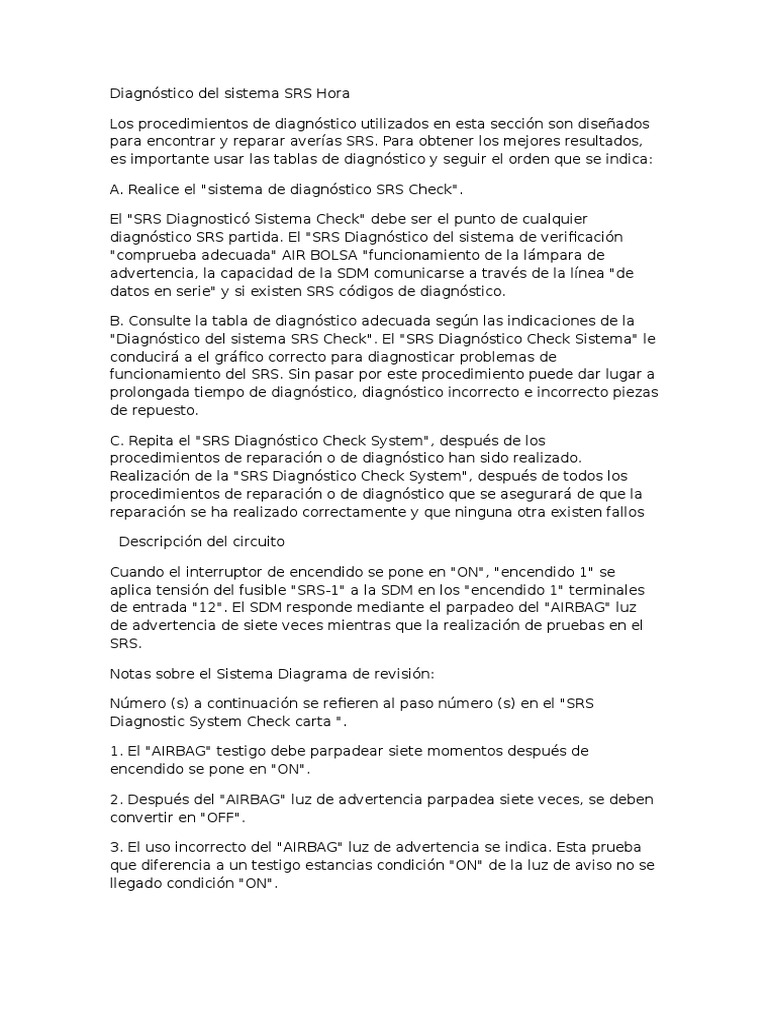 C MO DIAGNOSTICAR UN M DULO DE CONTROL SRS FALLIDO visual data 5