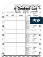 Parent and Teacher Communication Log