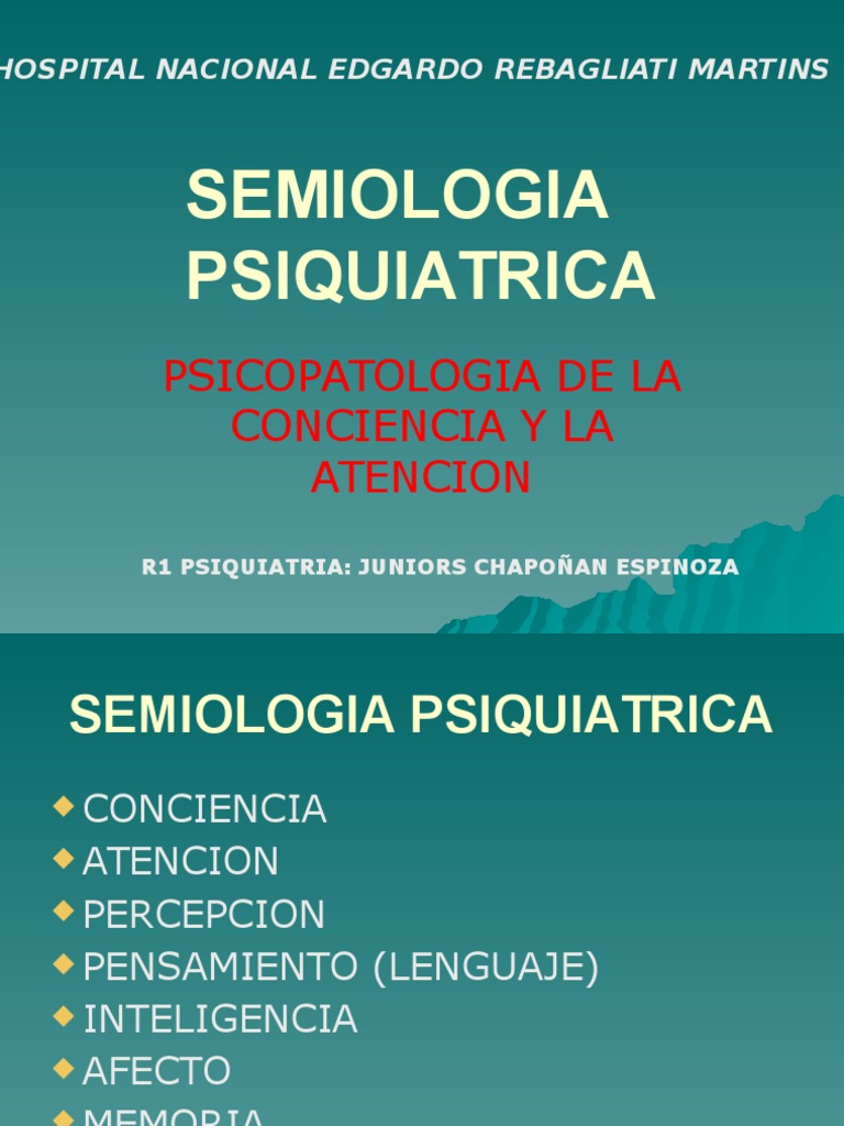 Psicopatologia de La Conciencia y Atencion Epilepsia