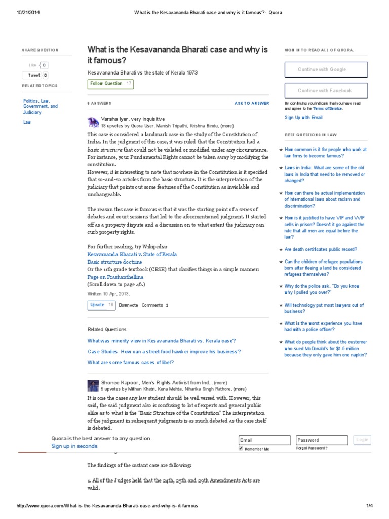 Kesavananda Bharati Case Download Free Pdf Legal Documents