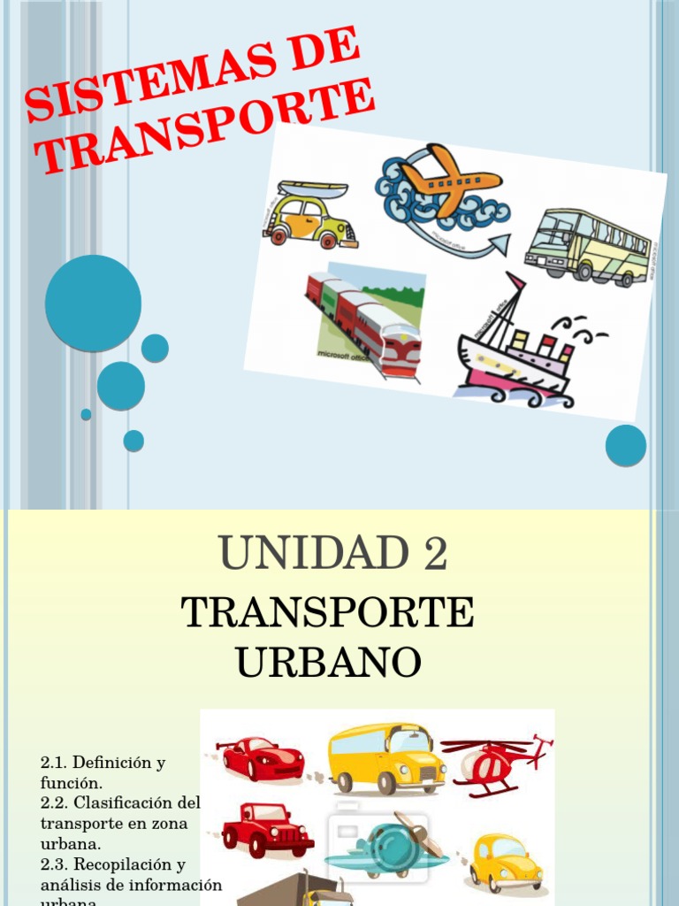 Clasificación del Transporte Urbano | PDF | Peatonal | Transporte