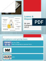 Loans & Deposits: As Per Companies Act 2013