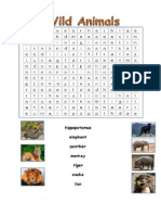 Wild Animal Word Search