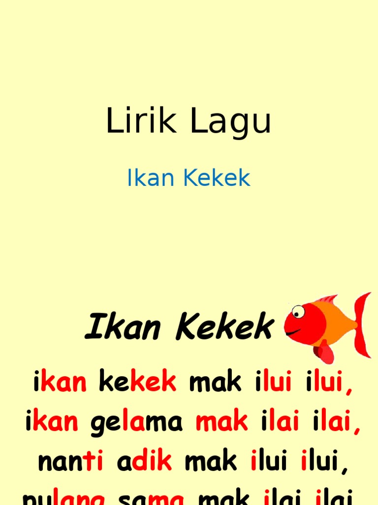 Lirik Lagu Ikan Kekek