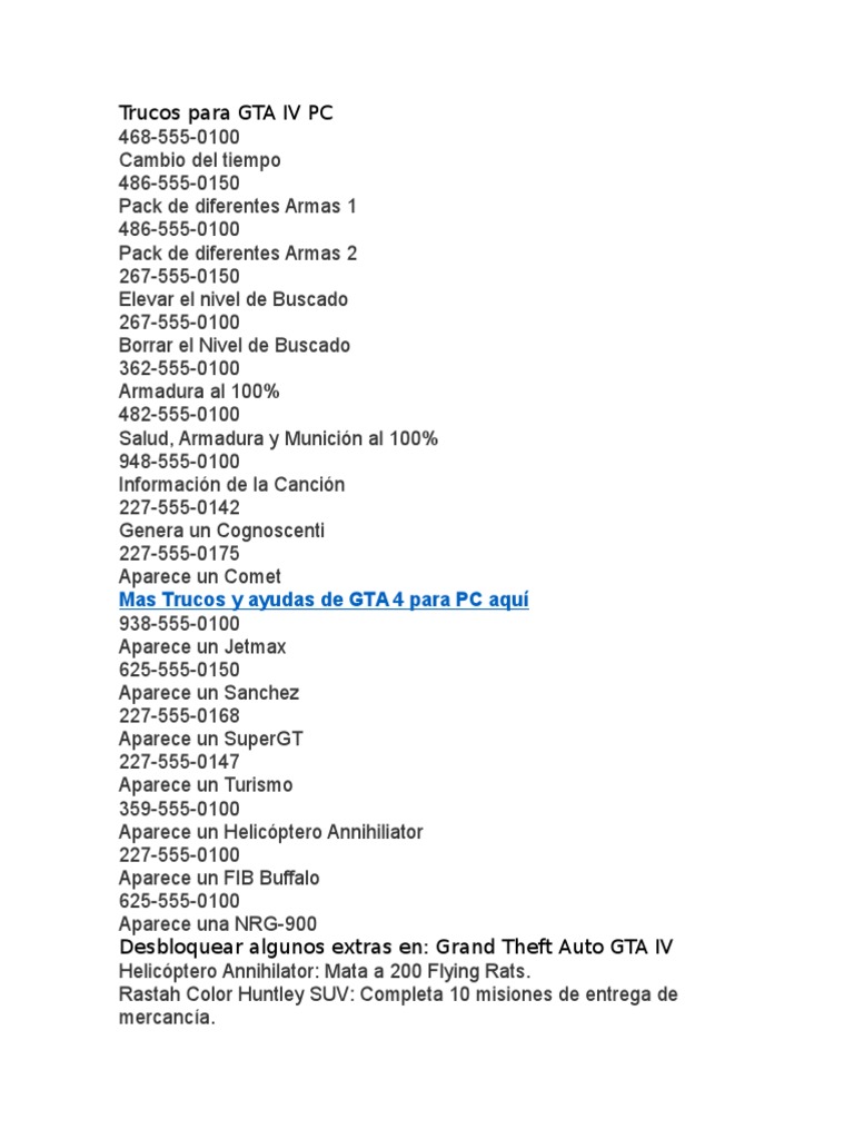 Trucos De GTA 4 Para Xbox 360 ▷➡️ UnComoHacer ▷➡️