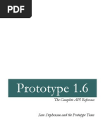 Javascript Prototype 1.6.0.2 API