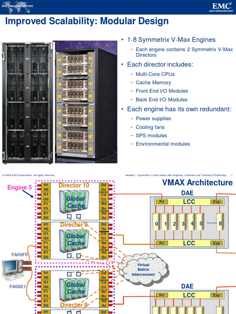 Improved Scalability: Modular Design: - 1-8 Symmetrix V-Max Engines | PDF