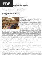 A UNÇÃO de BEZALEL _ Ministério Apostólico Renovado