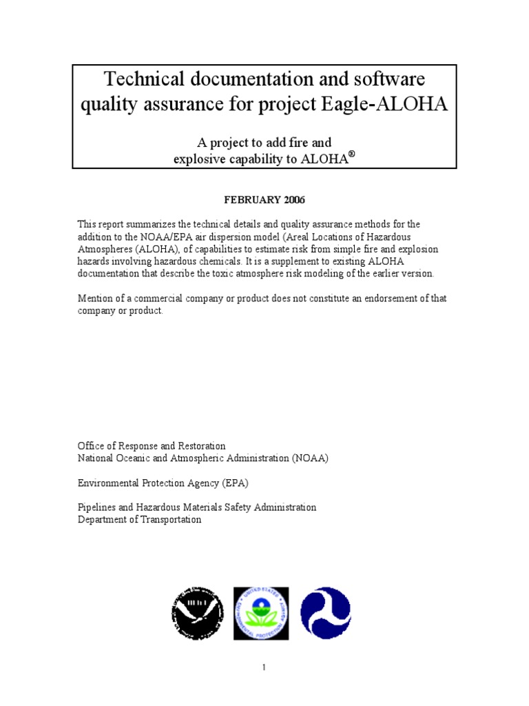 ALOHA Final Techdoc and QA | PDF | Combustion | Explosive Material