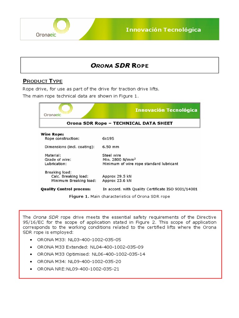 Orona SDR Rope | PDF