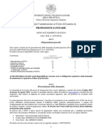 Bando Professioni Sanitarie Sassari A A 2015-2016