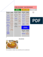 Provincias y Regiones Del Ecuador