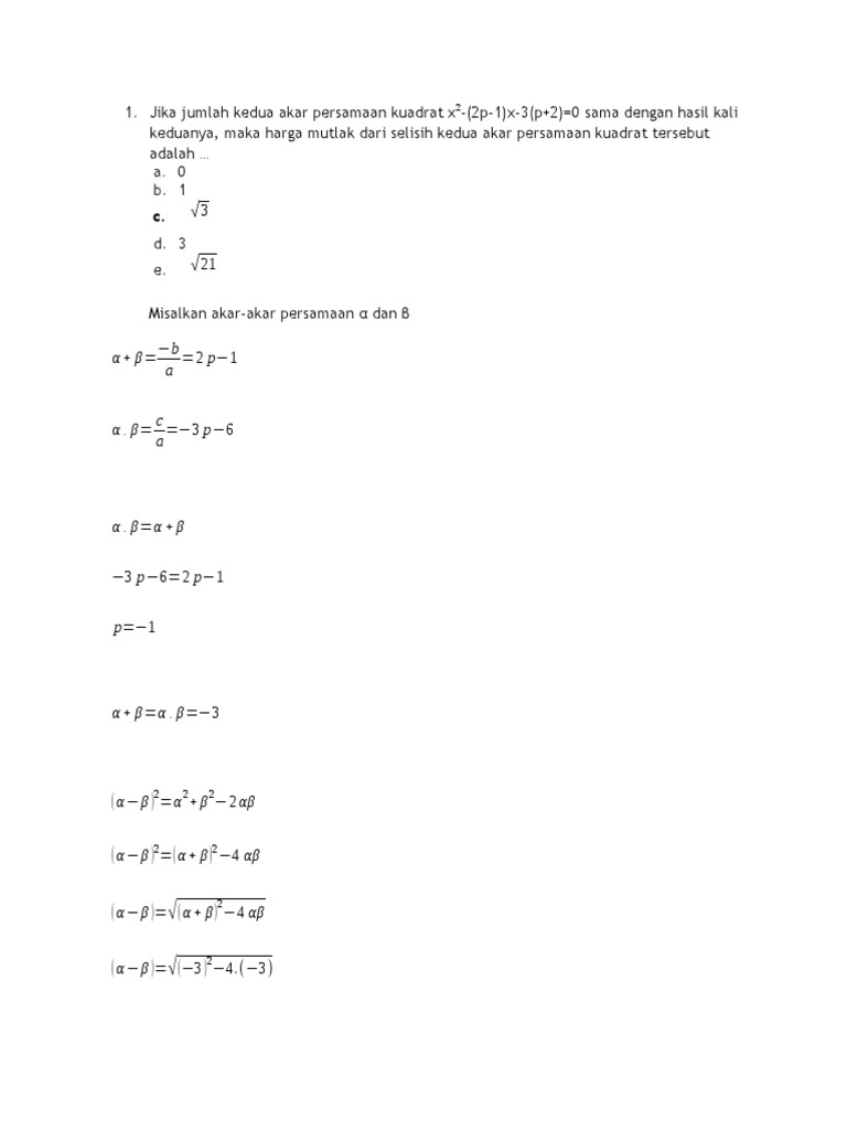 Soal Dan Pembahasan Matematika Sistem Pertidaksamaan