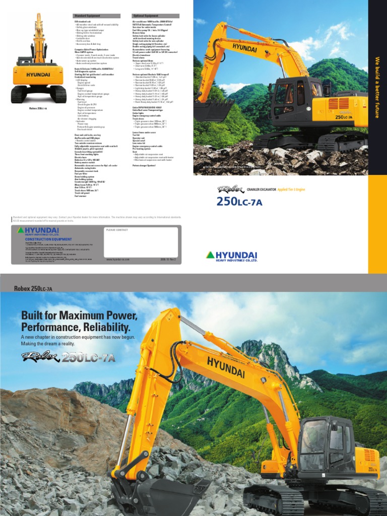 Excavadora Hyundai R 250 | PDF | Diesel Engine | Turbocharger
