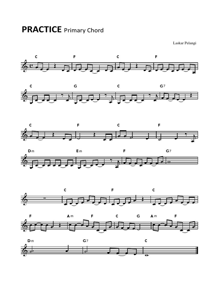 Keyboard Sheet Laskar Pelangi