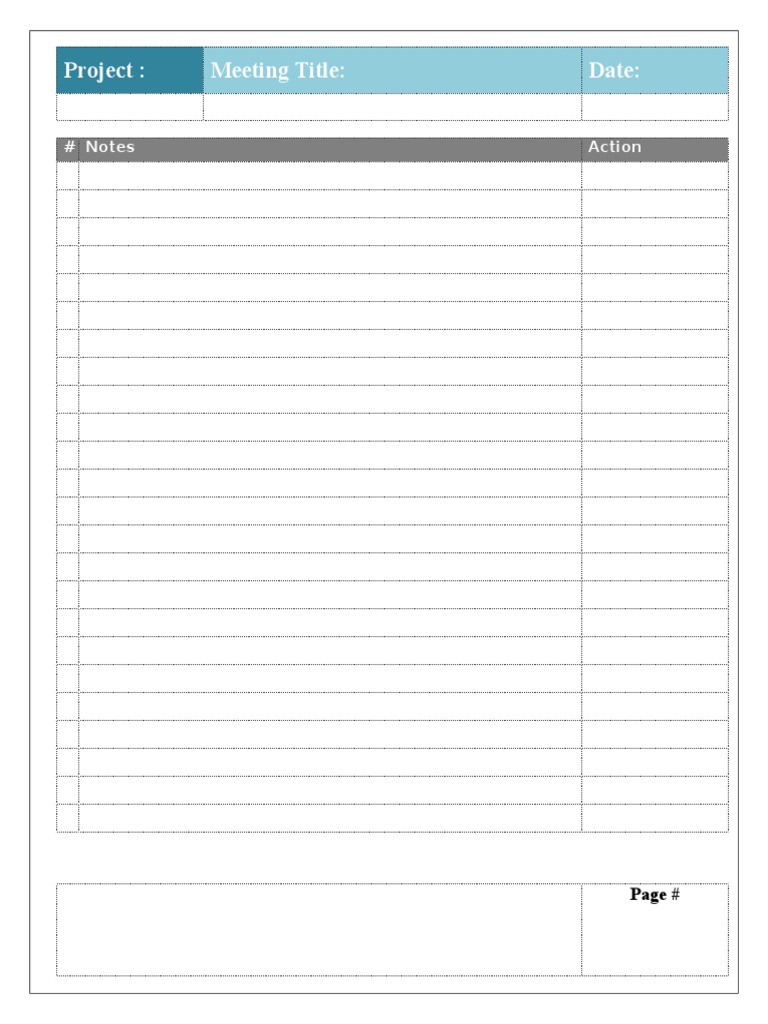 Project Meeting Notes | PDF