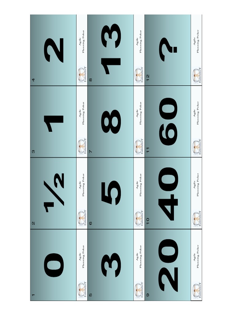 scrumplanningpokercards.pdf Production And Manufacturing Industries