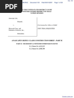 Anascape, Ltd v. Microsoft Corp. et al - Document No. 103