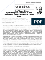 Thezensite:Place and Being-Time: Spatiotemporal Concepts in The Thought of Nishida Kitaro and Dogen Kigen