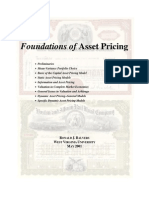 Fundation of Asset Pricing. Ronal Balver Content