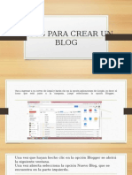 Pasos para Crear Un Blog