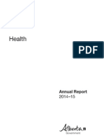 Alberta Health Annual Report, 2014 - 2015