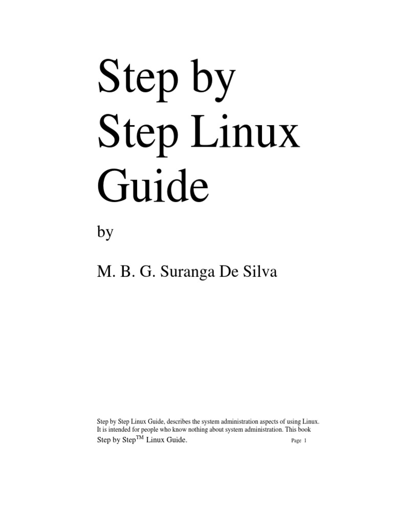 Step by Step Linux Guide | PDF | Firewall (Computing) | Computer ...