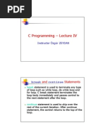 C Programming - Lecture IV