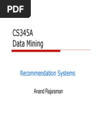 CS345A Data Mining: Recommendation Systems