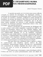Angústia e Desamparo em Heidegger