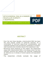 Mitochondrial DNA As A Marker of Molecular Diversity